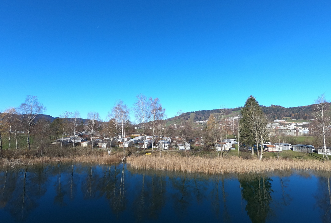Aerial - lake and pitches