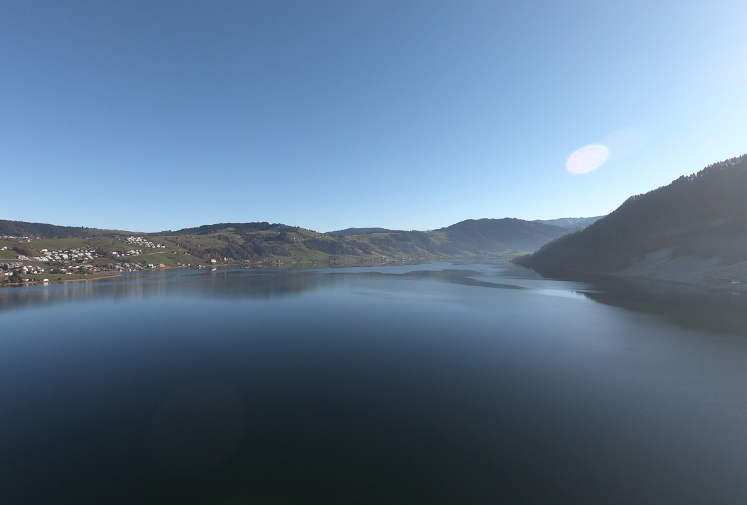 Aerial - Ägerisee shore