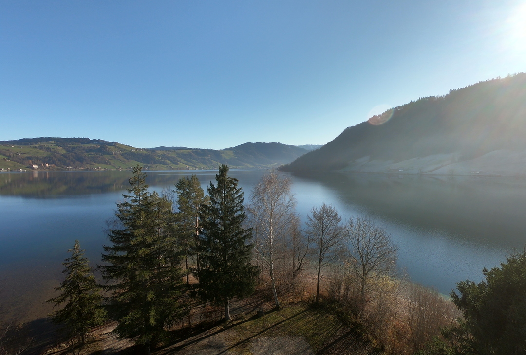 Aerial - valley view