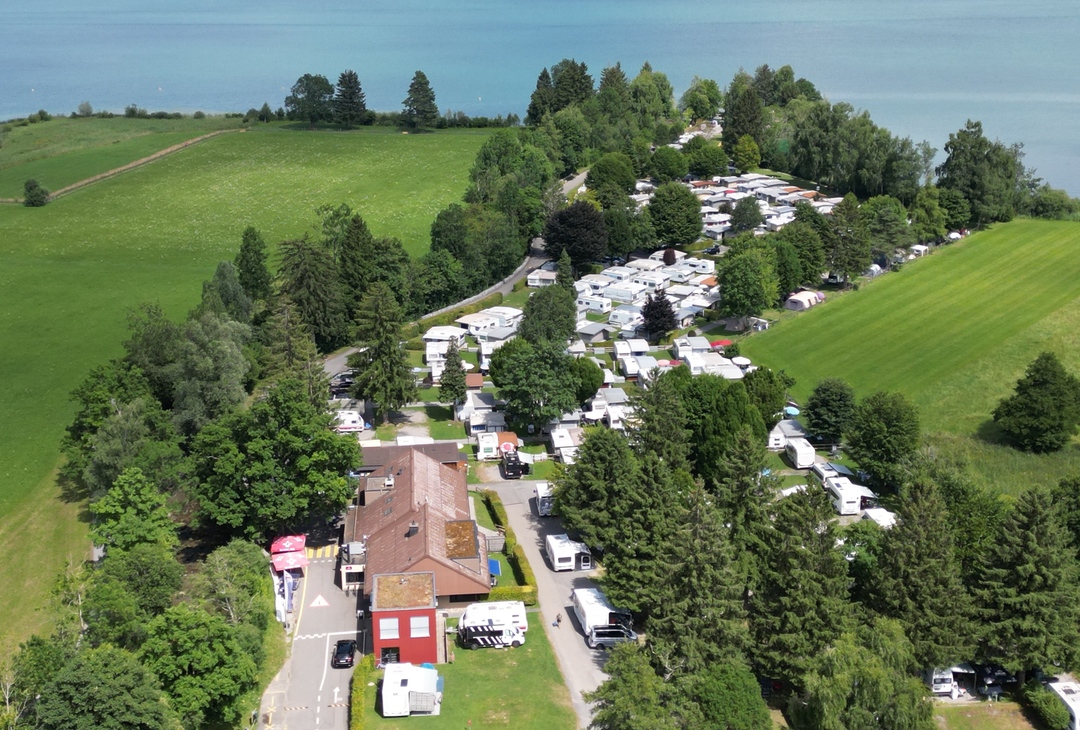 Aerial view of Camping Unterägeri